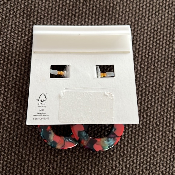 Madewell Resin Oval Hoop Earrings - Picture 3 of 6